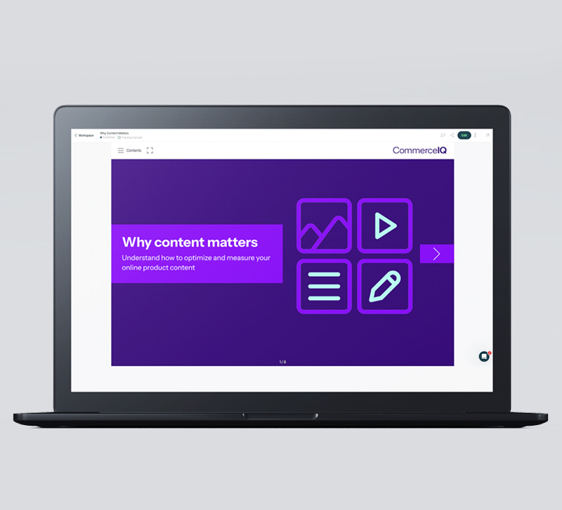 customer support training materials for commerce iq