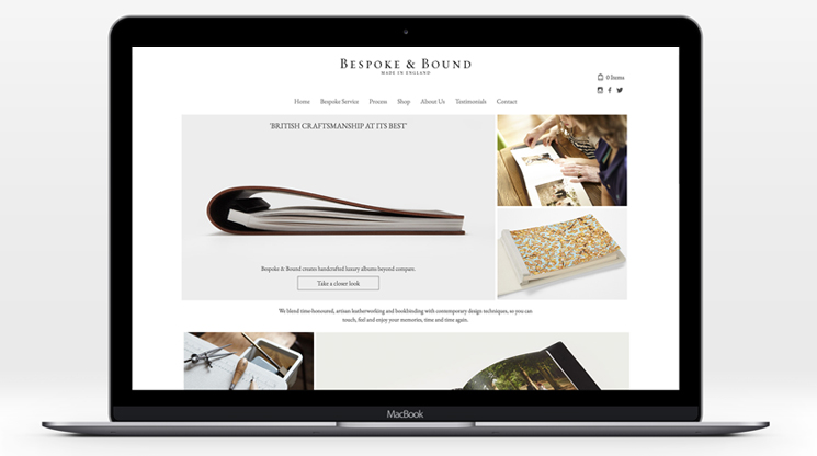 Stylish Web design showing one of the websites built